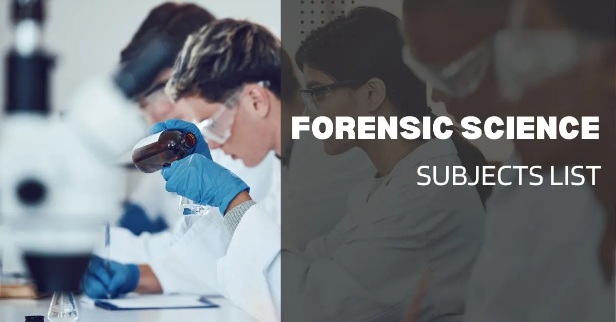 Forensic Science Subjects List – Year-wise Syllabus 