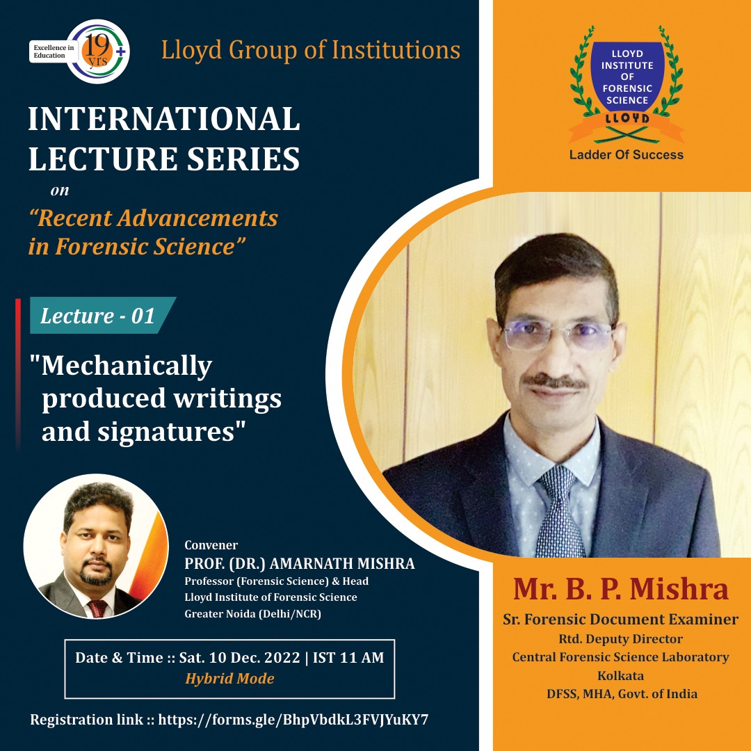 Event Lloyd Institute Of Forensic Science