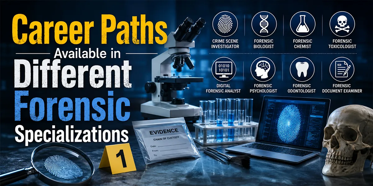 Career Paths Available in Different Forensic Specializations