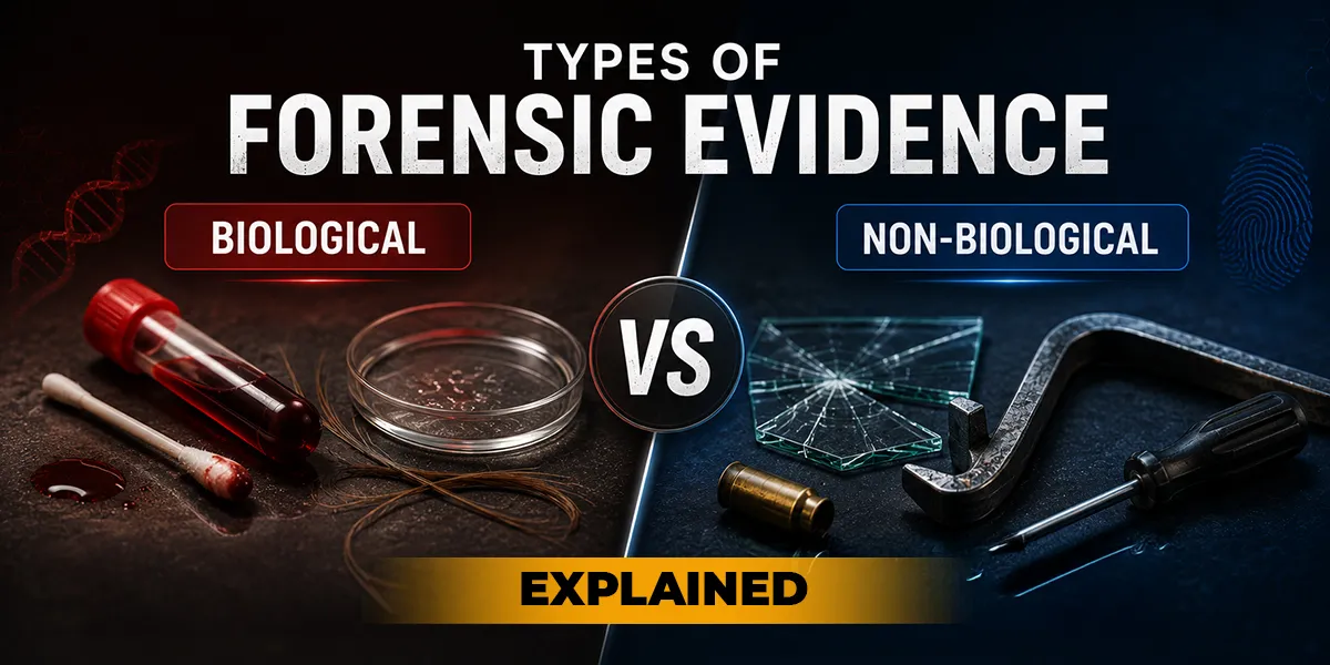 Types of Forensic Evidence: Biological vs Non-Biological Explained